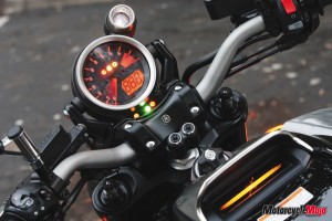Gauges on the Yamaha Vmax Motorcycle 