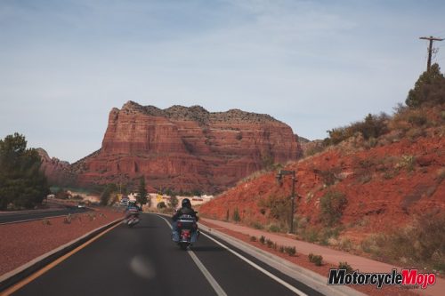 Driving along the desert roads of Sedona in Arizona