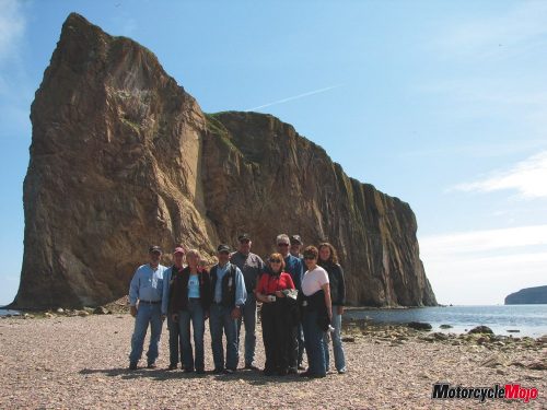 Perce Rock stop along the motorcycle tour