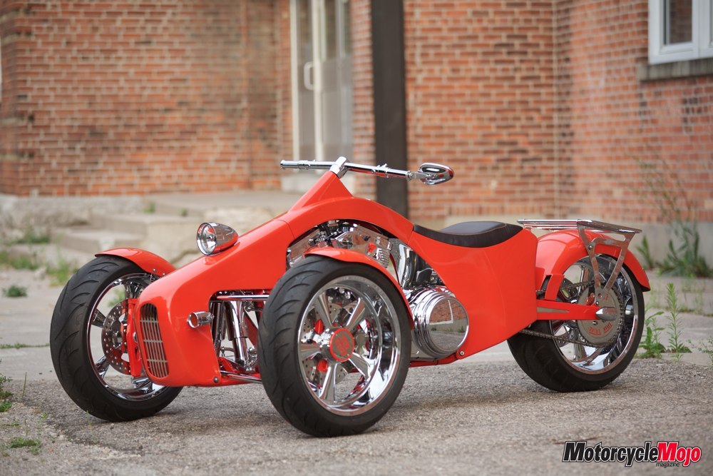 Custom Built Trike Motorcycle Called the Trik Trike a Magazine Feature.