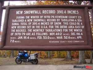 Snow Fall Record in Keweenaw County