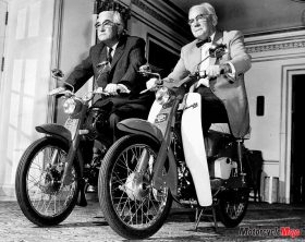 Fred Jr. and Sr. on Motorcycles