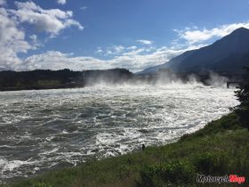 A Raging River by Hydraulic Dams in Oregon