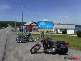 Stopping in a small town on Cabot Trail