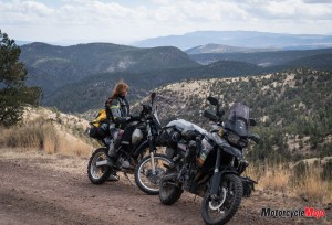 Motorcycle Riding in the Desert in New Mexico